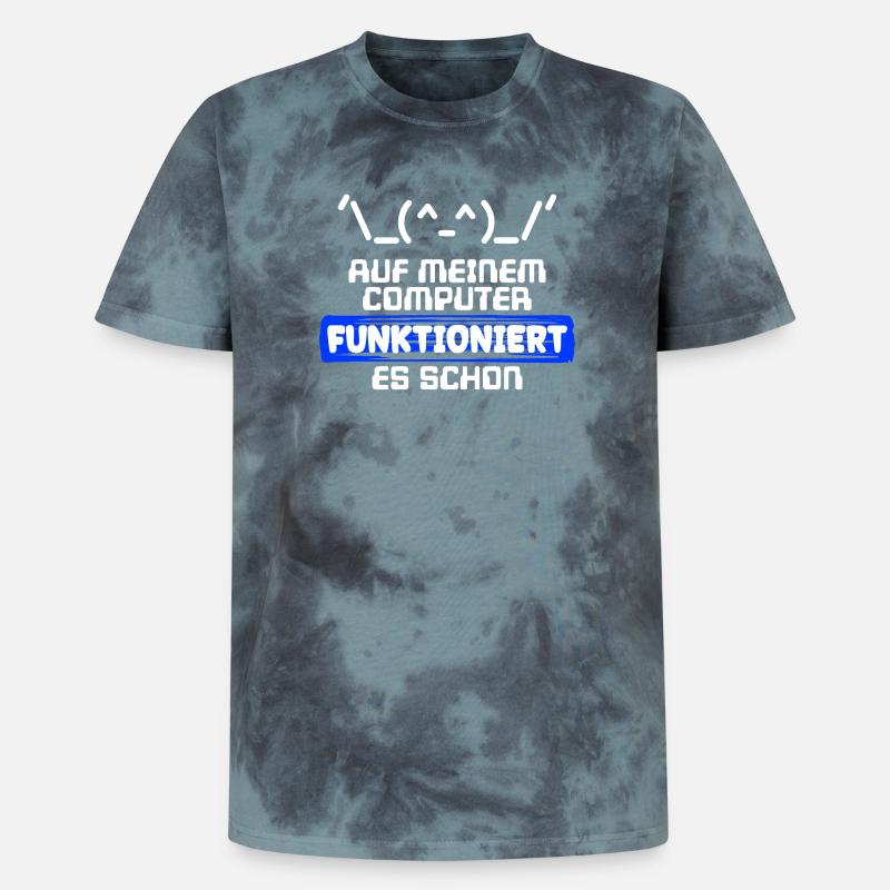 Computer Developer Software Developer Statement - Unisex Premium Tie-Dye T-Shirt - Black/Blue