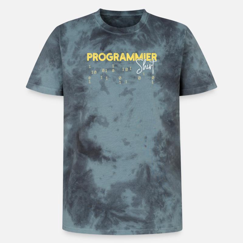 Developer Statement Coden Skripting Webentwickler - Unisex Premium Tie Dye T-Shirt - Schwarz/Blau