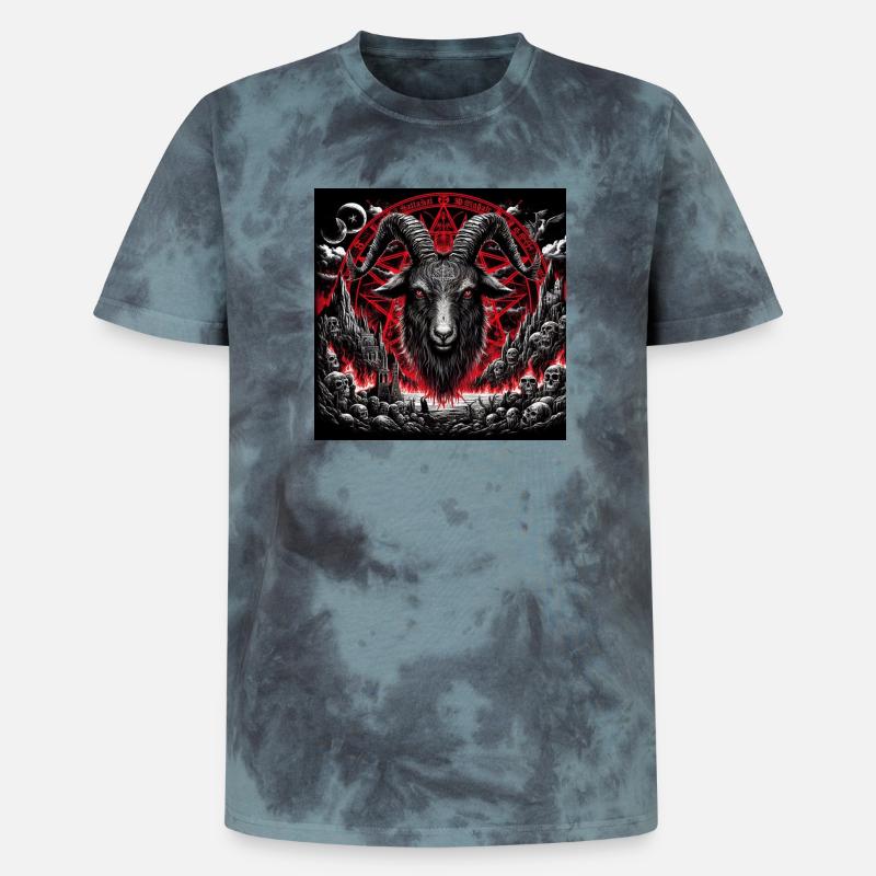 Billy goat - Unisex Premium Tie-Dye T-Shirt - Black/Blue