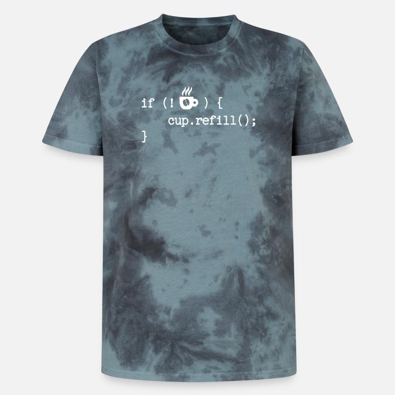 Debug Programmierer Coden Developer Computerfreak - Unisex Premium Tie Dye T-Shirt - Schwarz/Blau