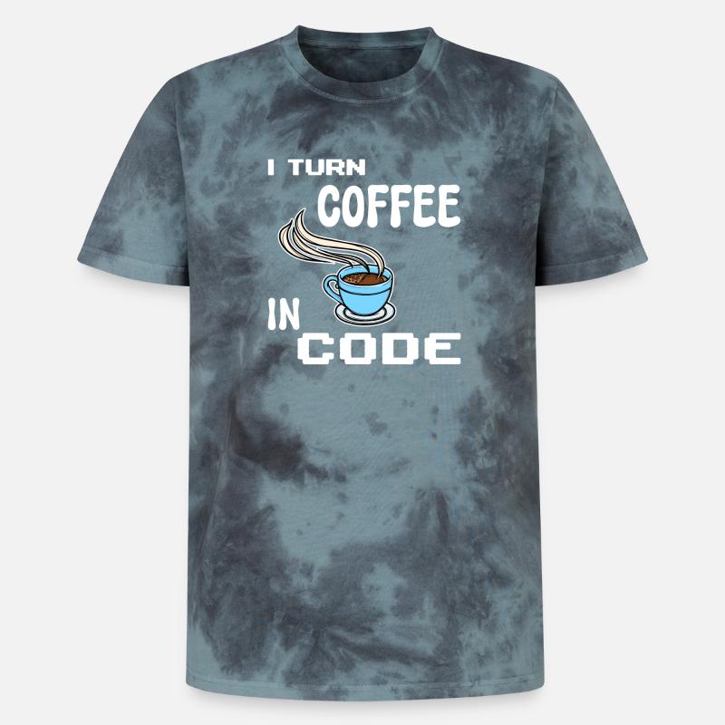Developer Computerfreak Statement Programmierer - Unisex Premium Tie Dye T-Shirt - Schwarz/Blau