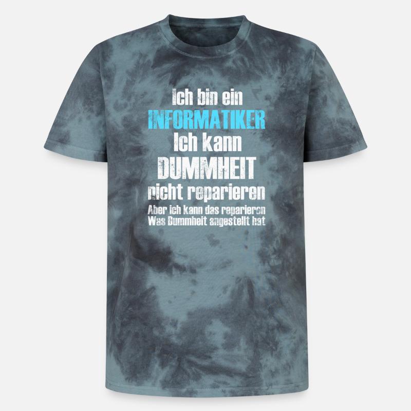 Informatiker Informatik - Unisex Premium Tie Dye T-Shirt - Schwarz/Blau