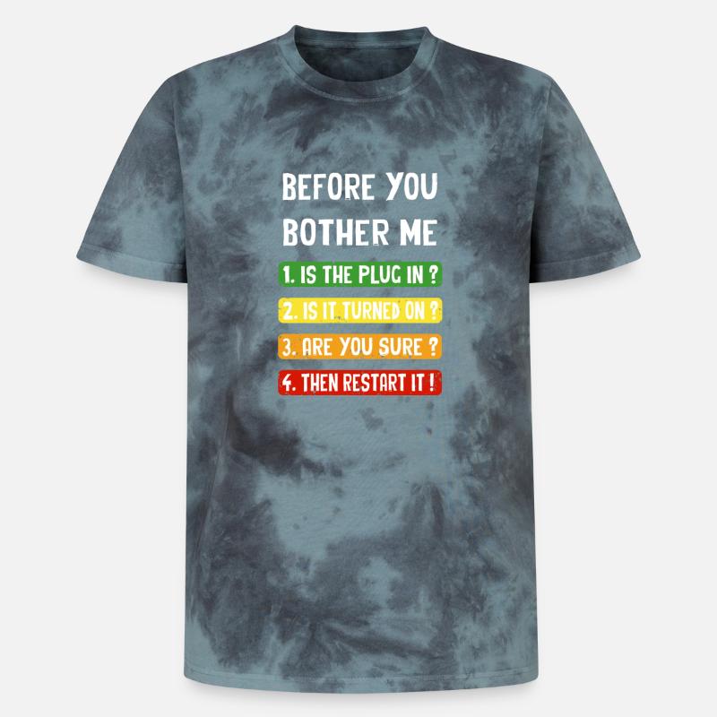 Computer Checklist - Unisex Premium Tie-Dye T-Shirt - Black/Blue