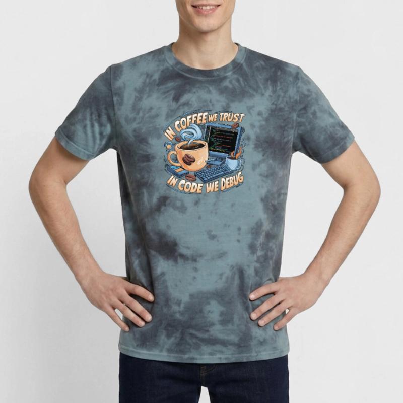 CoffeeCode Debug : Dans le code, nous déboguons T-shirt tie-dye premium unisexe
