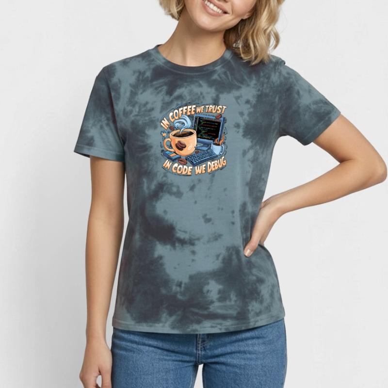 CoffeeCode Debug : Dans le code, nous déboguons T-shirt tie-dye premium unisexe