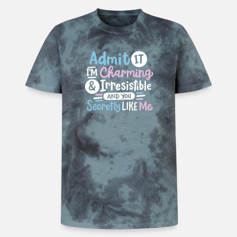 Sarkasmus sarkastischer Spruch - Unisex Premium Tie Dye T-Shirt - Schwarz/Blau