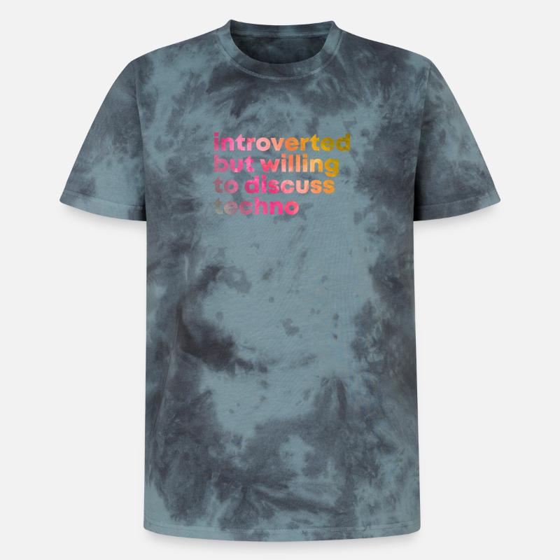 Techno Techno - Unisex Premium Tie Dye T-Shirt - Schwarz/Blau