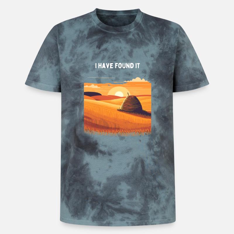 Needle in a haystack - Unisex Premium Tie-Dye T-Shirt - Black/Blue