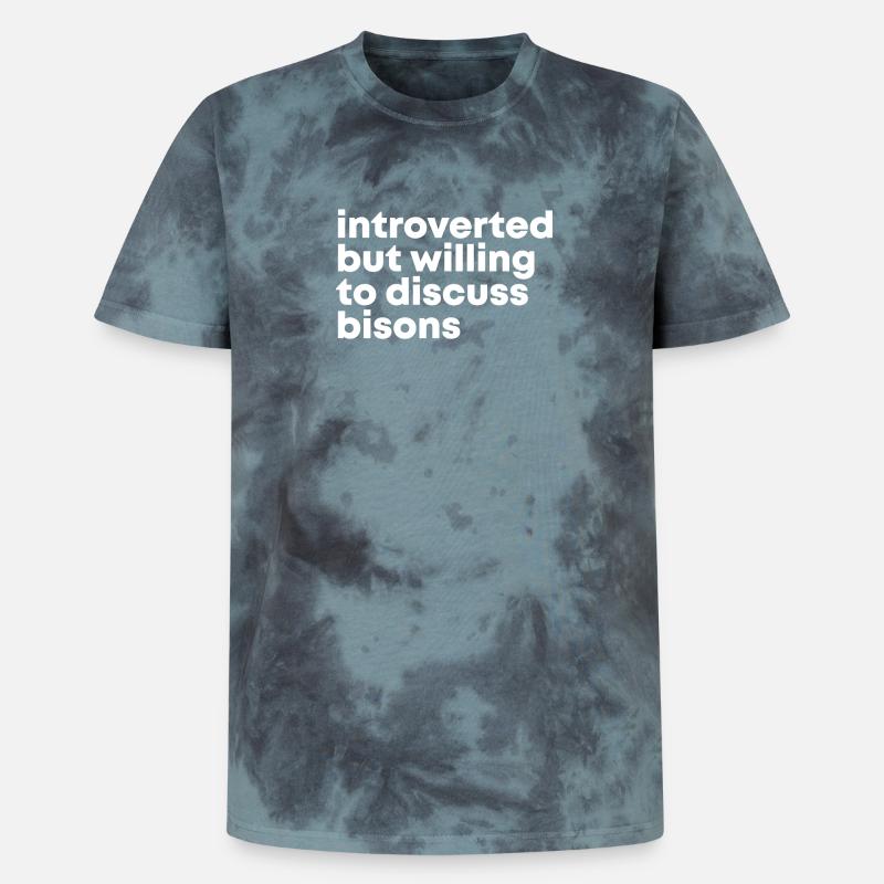 bison - Unisex Premium tie-dye T-skjorte - svart/blå