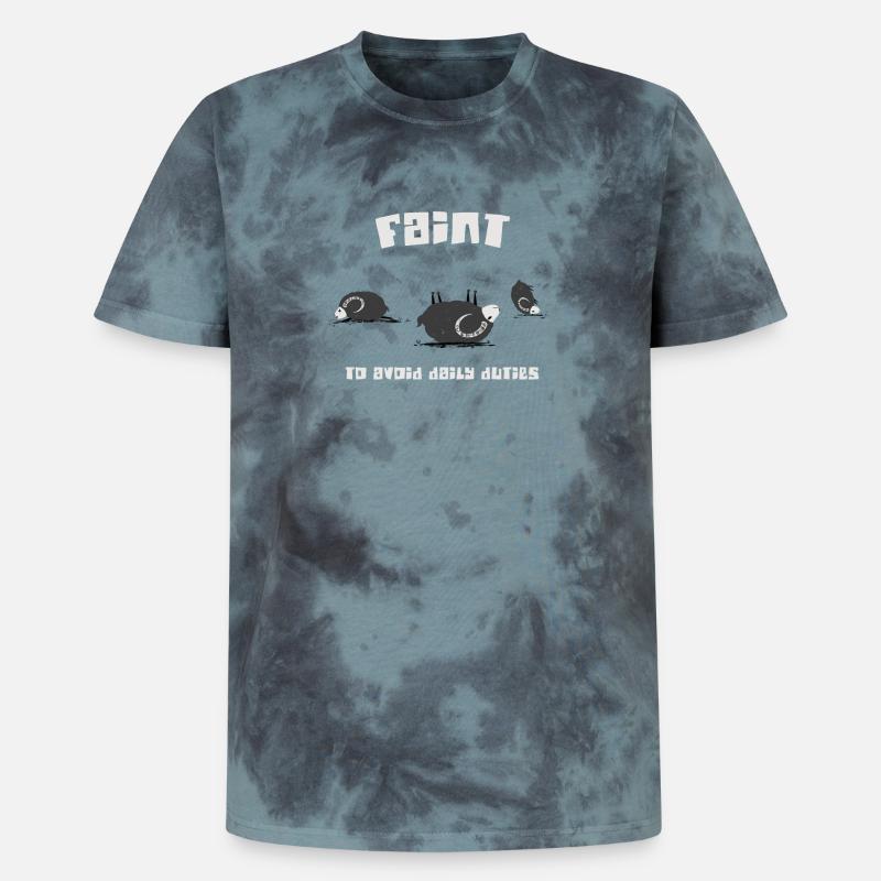 S’évanouir - T-shirt tie-dye premium unisexe - noir/bleu