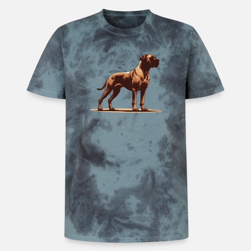 Brasileiro - T-shirt tie-dye premium unisexe - noir/bleu