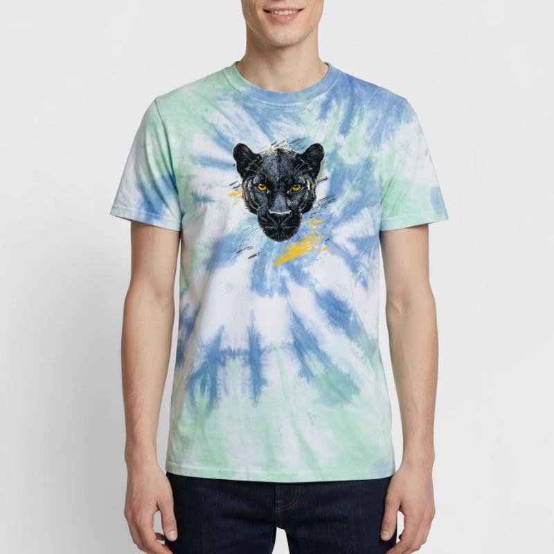 Panthère Léopard Grand Chat Mignon Gros Chat Panter T-shirt tie-dye premium unisexe