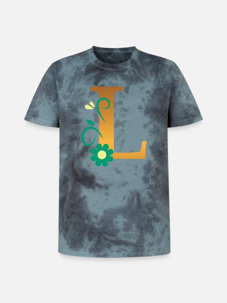 L - Unisex Premium Tie-Dye T-Shirt - Black/Blue