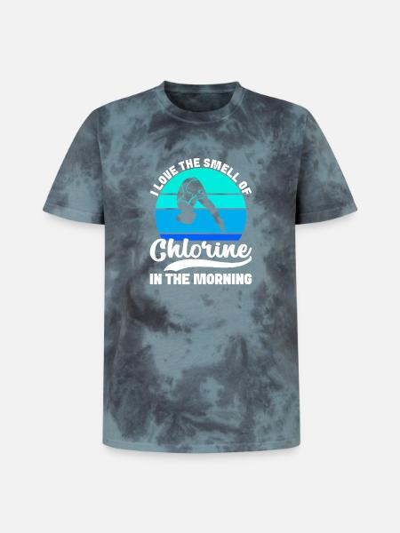 Diving diving board - Unisex Premium Tie-Dye T-Shirt - Black/Blue