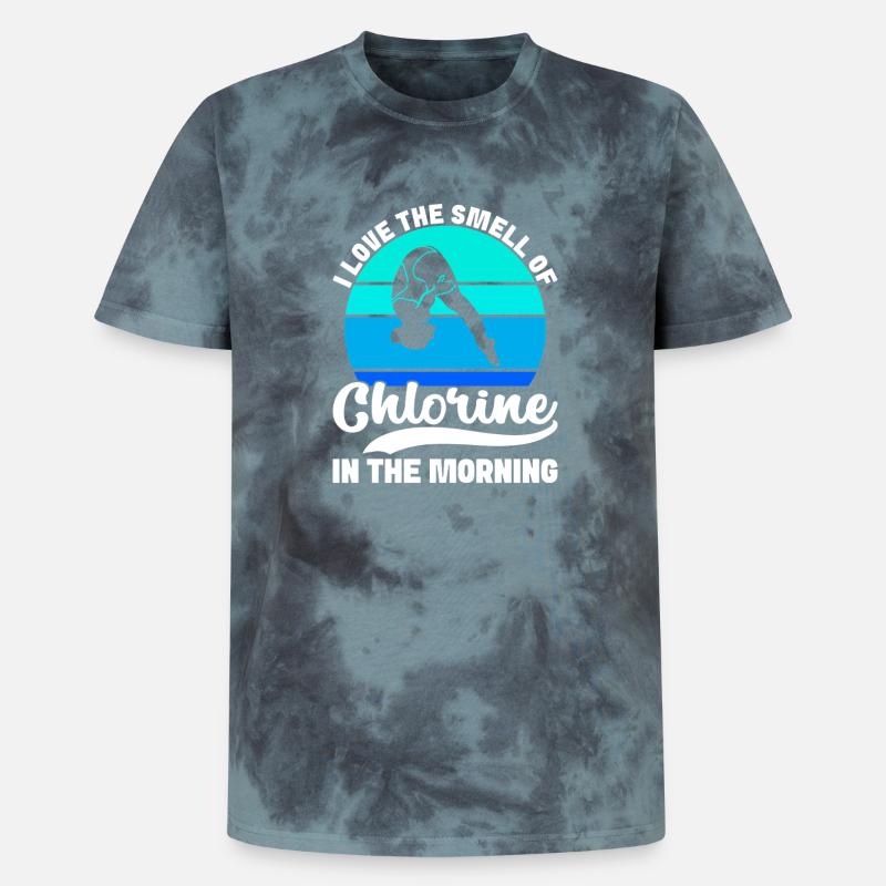 Plongeoir - T-shirt tie-dye premium unisexe - noir/bleu