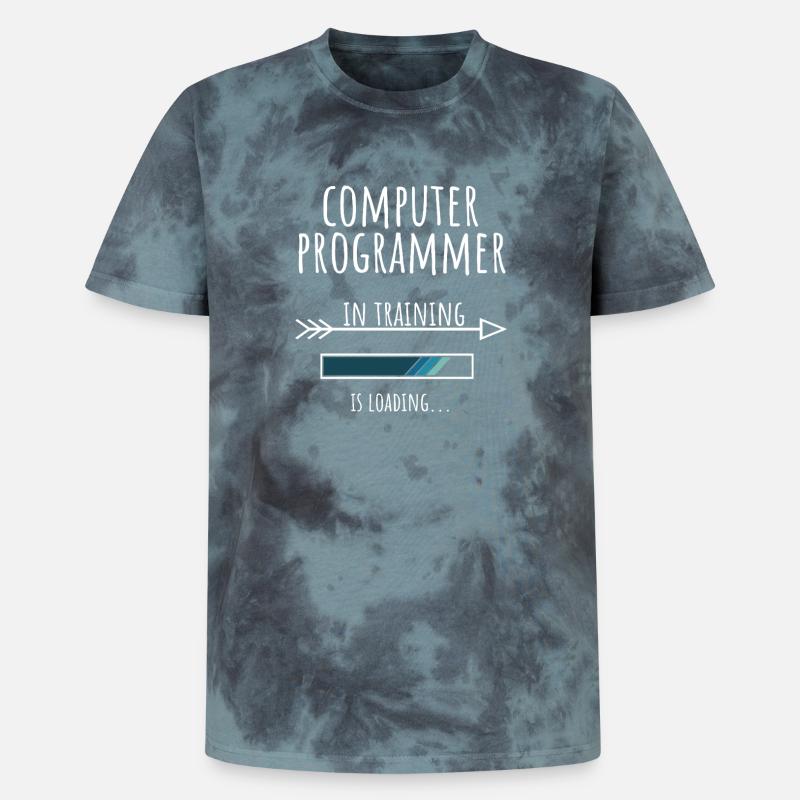 Geschenk Beruf Ausbildung Computerprogrammierer - Unisex Premium Tie Dye T-Shirt - Schwarz/Blau