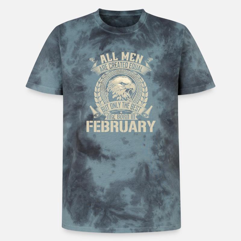 February Eagle Unity Statement - Unisex Premium Tie-Dye T-Shirt - Black/Blue