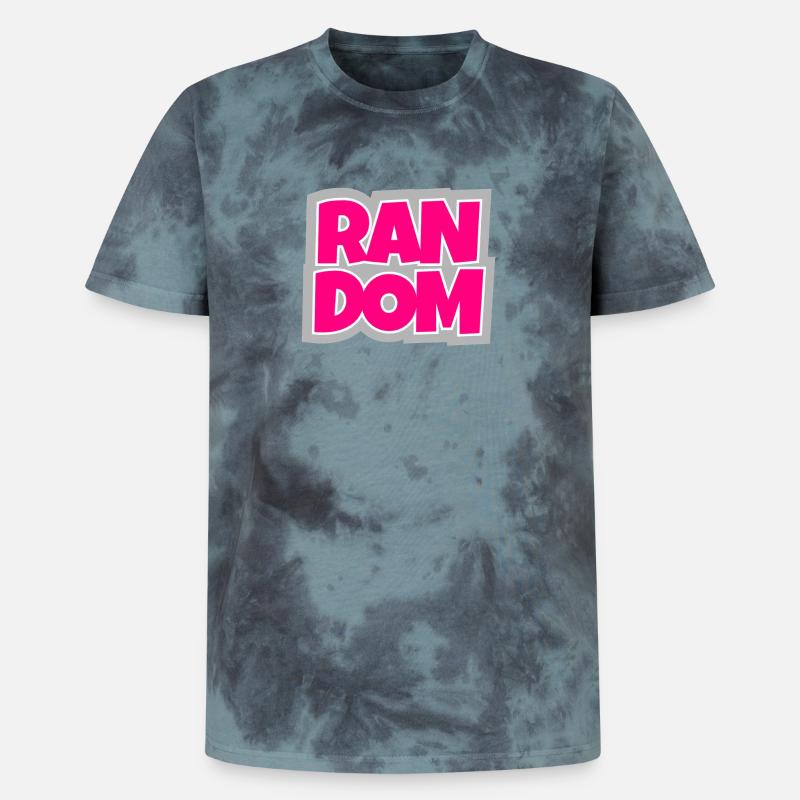 Random - chaotisch und absolut trendy. - Unisex Premium Tie Dye T-Shirt - Schwarz/Blau