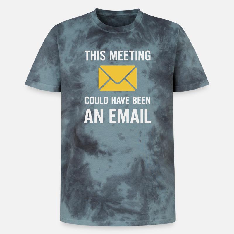 Meeting oder E-Mail - Unisex Premium Tie Dye T-Shirt - Schwarz/Blau