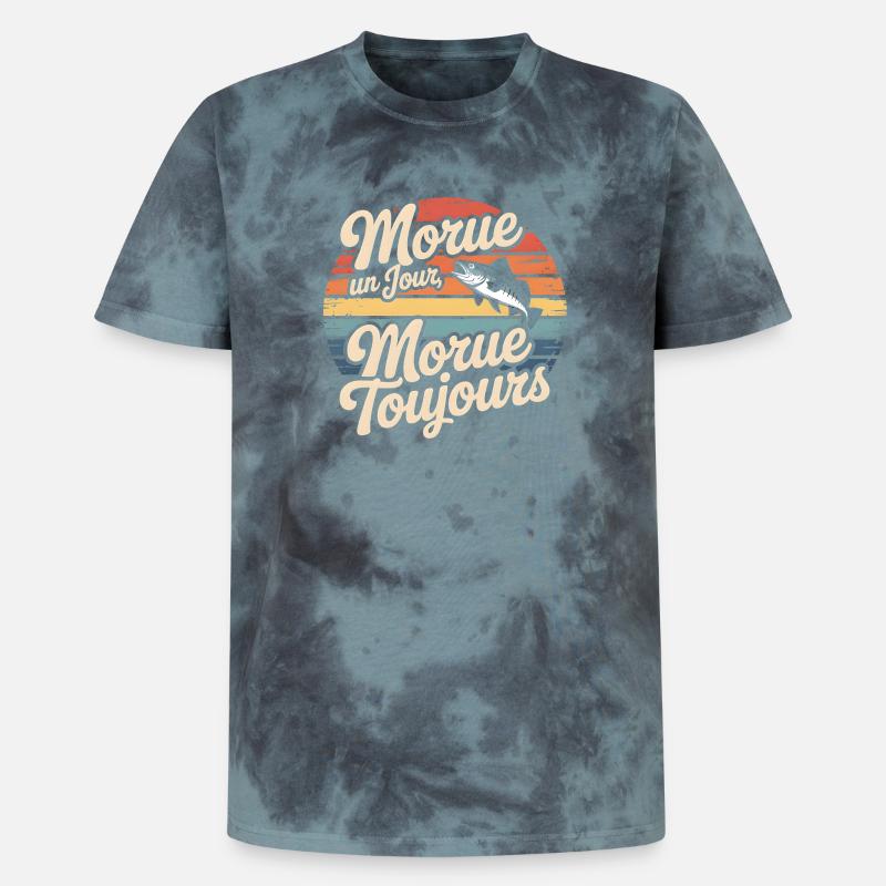 Cod Day Cod Always - Unisex Premium Tie-Dye T-Shirt - Black/Blue