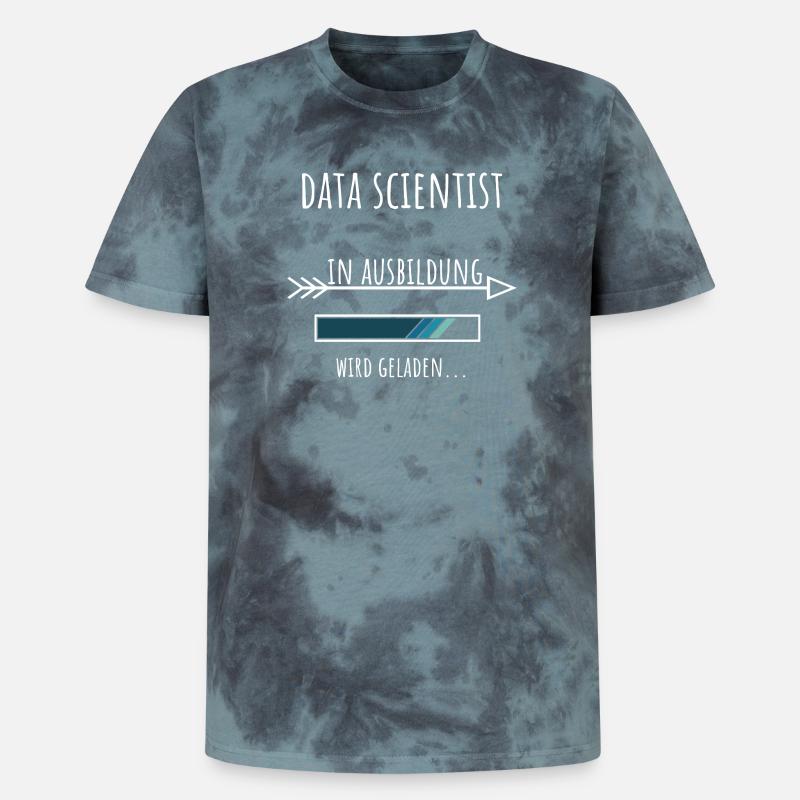 Data Science Beruf Ausbildung Data Scientist - Unisex Premium Tie Dye T-Shirt - Schwarz/Blau