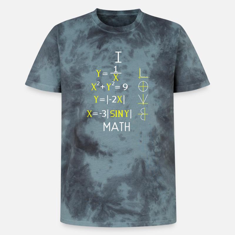 Math Math Math Teacher Mathematician - Unisex Premium Tie-Dye T-Shirt - Black/Blue