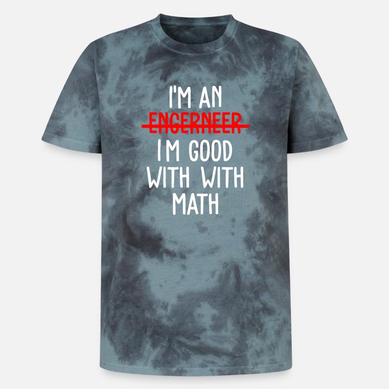 Math Math Math Teacher Mathematician - Unisex Premium Tie-Dye T-Shirt - Black/Blue