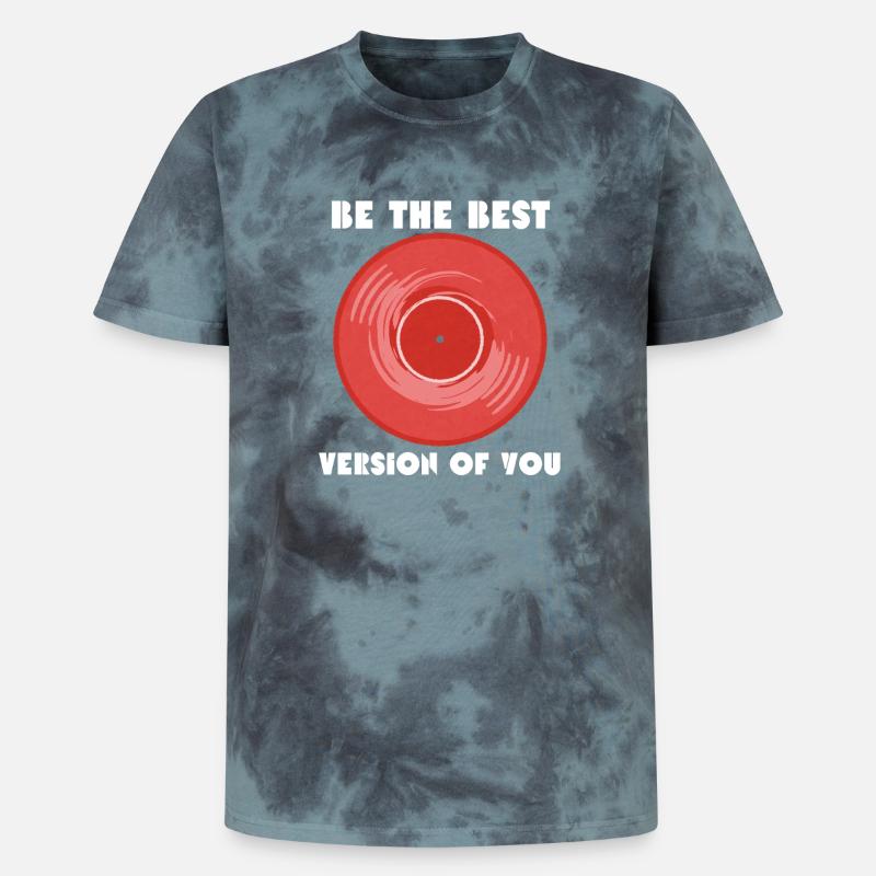 Die beste Version von dir - Unisex Premium Tie Dye T-Shirt - Schwarz/Blau