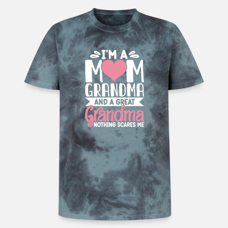 Oma Geschenk Weihnachtsgeschenke Großmutter  - Unisex Premium Tie Dye T-Shirt - Schwarz/Blau