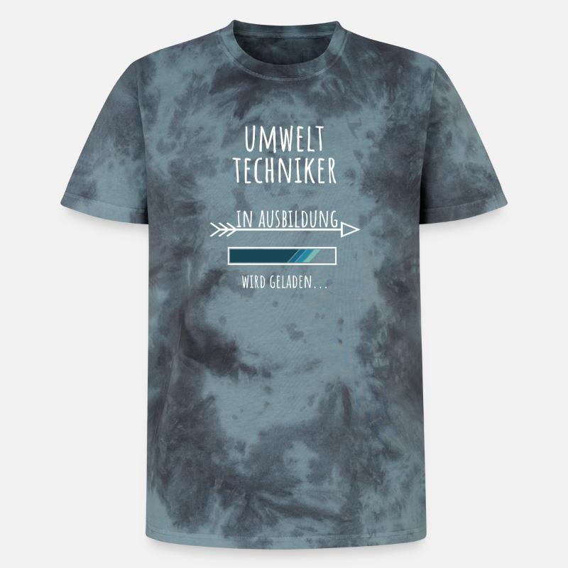 Environmental Technician Studies Occupation Training - Unisex Premium Tie-Dye T-Shirt - Black/Blue