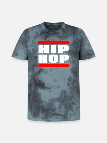 Beat Flow Culture Urban Sound Expression - Unisex Premium Tie-Dye T-Shirt - Black/Blue