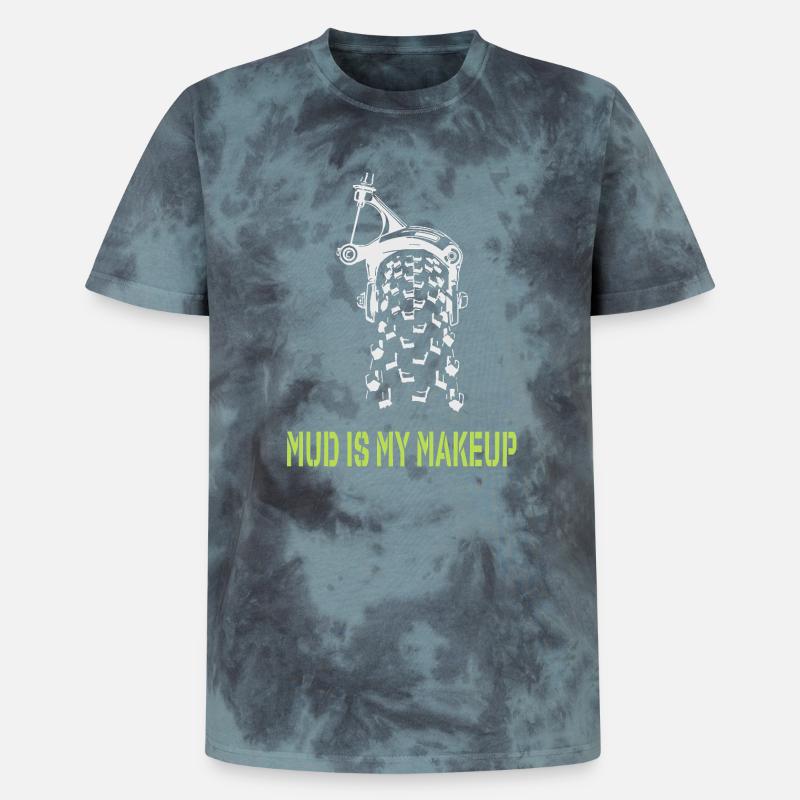 Mud is my Makeup - Unisex Premium Tie-Dye T-Shirt - Black/Blue