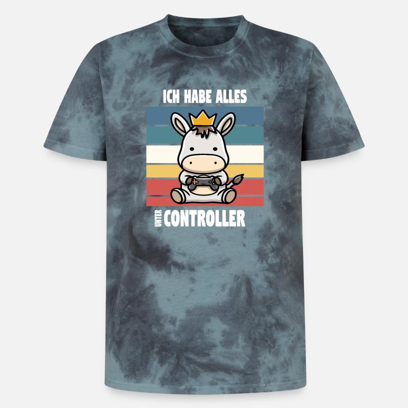 I have everything under controller - Unisex Premium Tie-Dye T-Shirt - Black/Blue