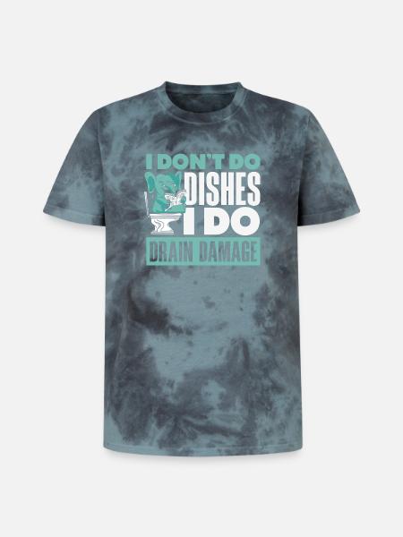 Toilet Clogging Master Funny - Unisex Premium Tie-Dye T-Shirt - Black/Blue