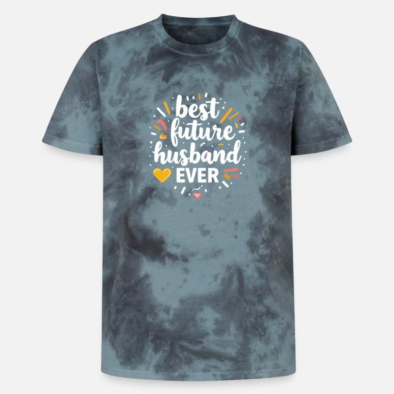 Bester zukünftiger Ehemann - Unisex Premium Tie Dye T-Shirt - Schwarz/Blau