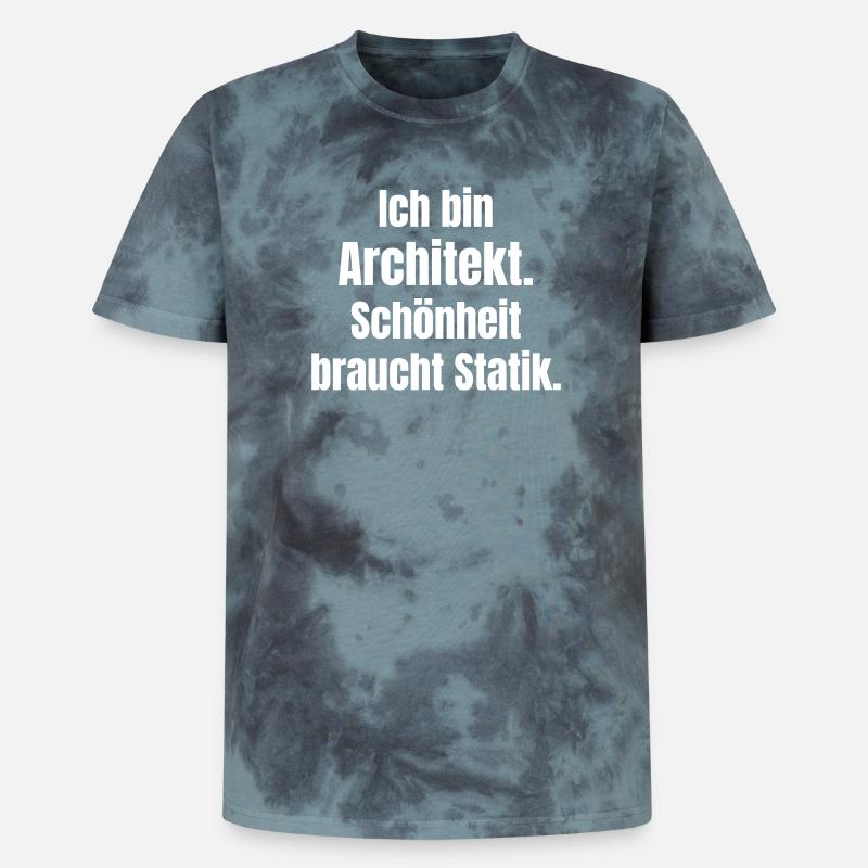 Architectural Statement: Beauty with Statics - Unisex Premium Tie-Dye T-Shirt - Black/Blue