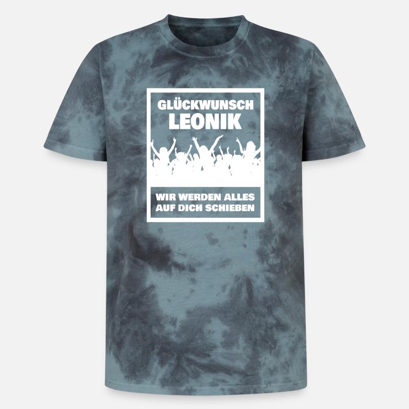 Leonik as a first name - Unisex Premium Tie-Dye T-Shirt - Black/Blue