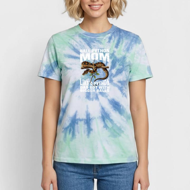 Maman Python roi Maman Serpents Terrarium Python T-shirt tie-dye premium unisexe