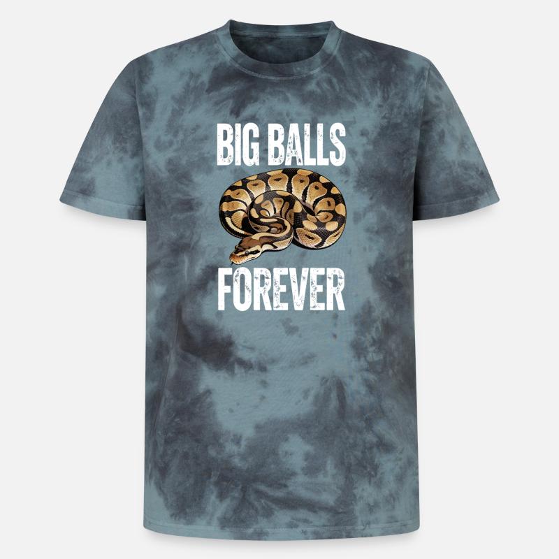 Königspython Schlangen Liebhaber Terrarium Python - Unisex Premium Tie Dye T-Shirt - Schwarz/Blau