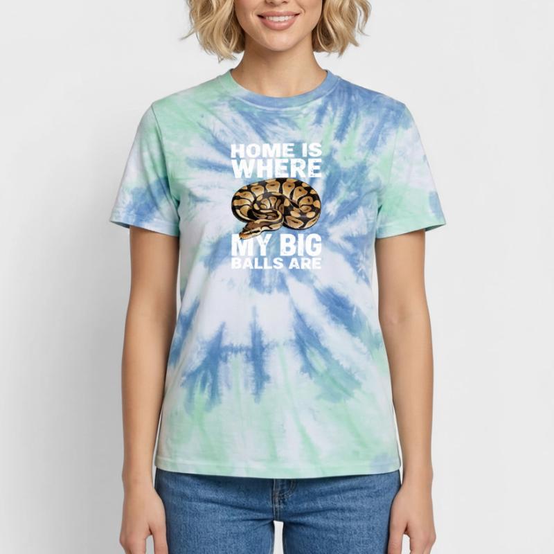 King Python Snakes Lover Terrarium Python Unisex Premium Tie-Dye T-Shirt