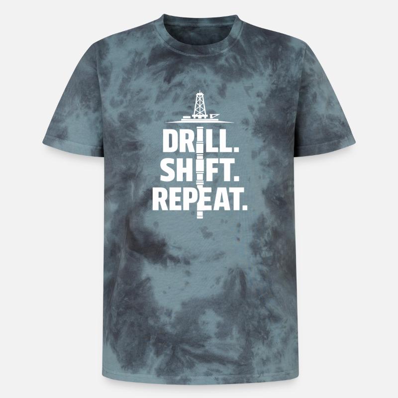 Offshore-bohrer-rig-bohrer Bohrboden Offshore - Unisex Premium Tie Dye T-Shirt - Schwarz/Blau