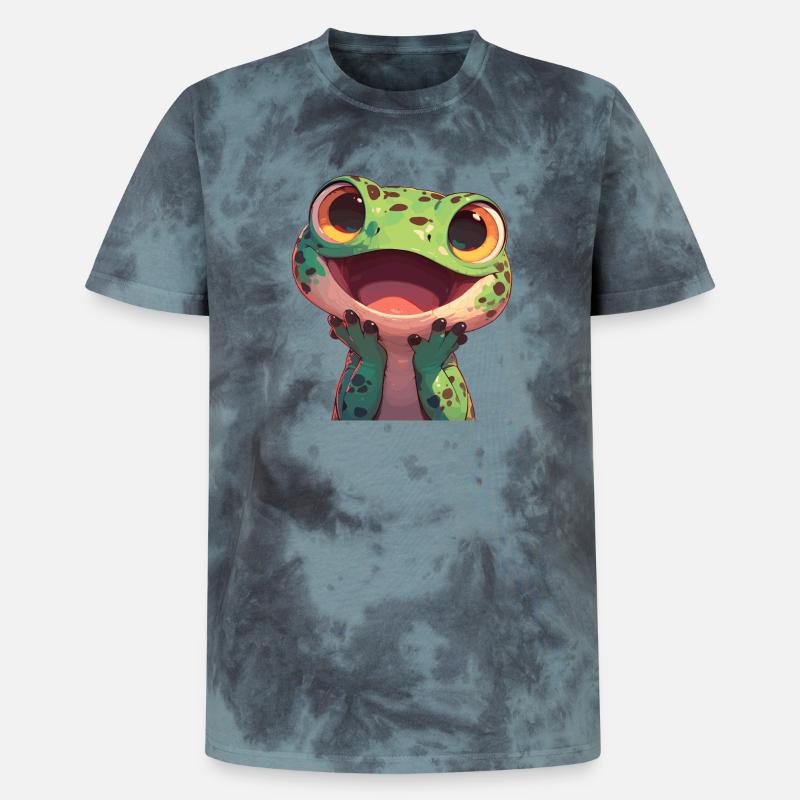 Eidechsen Eidechse - Unisex Premium Tie Dye T-Shirt - Schwarz/Blau