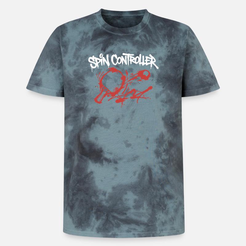 Spin Controller Graffiti - Unisex Premium Tie Dye T-Shirt - Schwarz/Blau