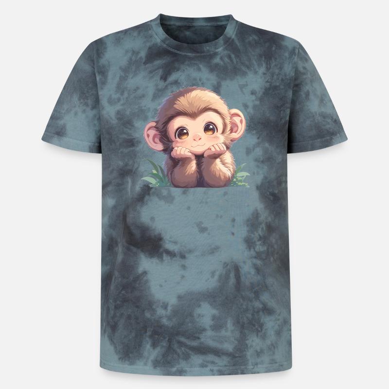 Macaque Macaque - T-shirt tie-dye unisex Premium - nero/blu