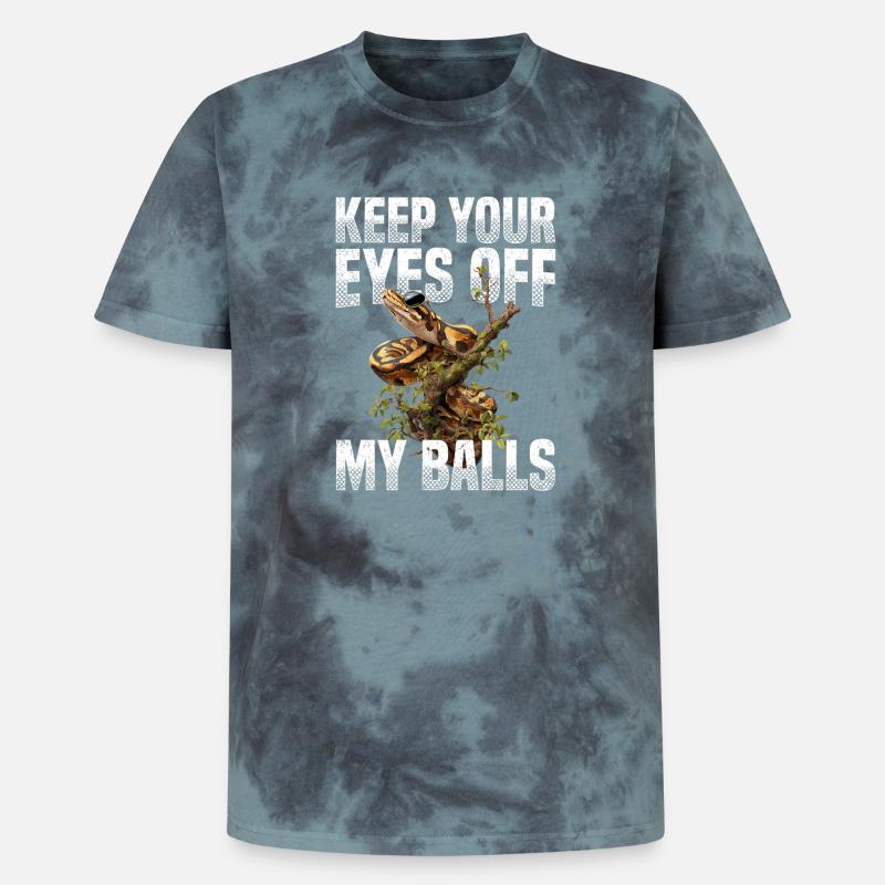 Königspython Schlangen Liebhaber Terrarium Python - Unisex Premium Tie Dye T-Shirt - Schwarz/Blau