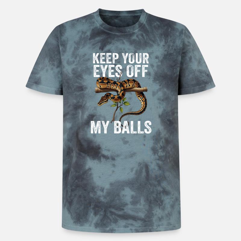 Königspython Schlangen Liebhaber Terrarium Python - Unisex Premium Tie Dye T-Shirt - Schwarz/Blau