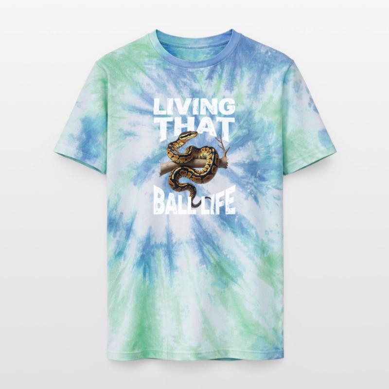 King Python Snakes Lover Terrarium Python Unisex Premium Tie-Dye T-Shirt