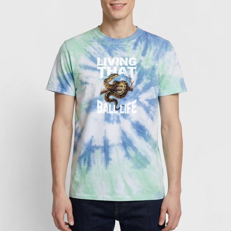 King Python Snakes Lover Terrarium Python Unisex Premium Tie-Dye T-Shirt