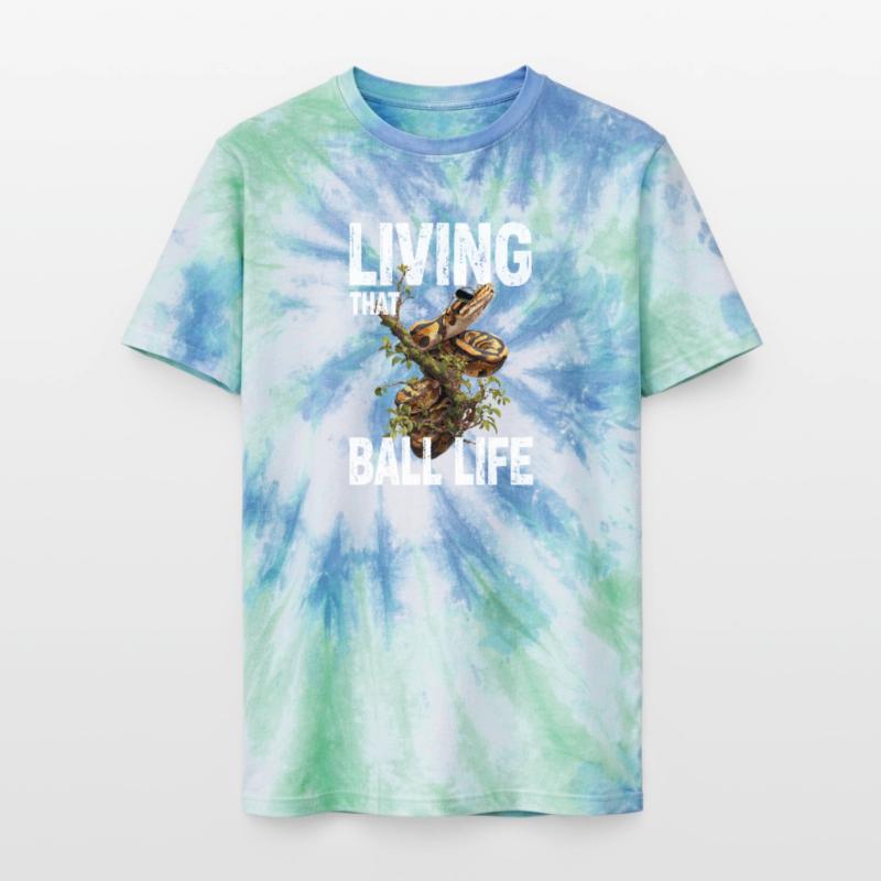 King Python Snakes Lover Terrarium Python Unisex Premium Tie-Dye T-Shirt