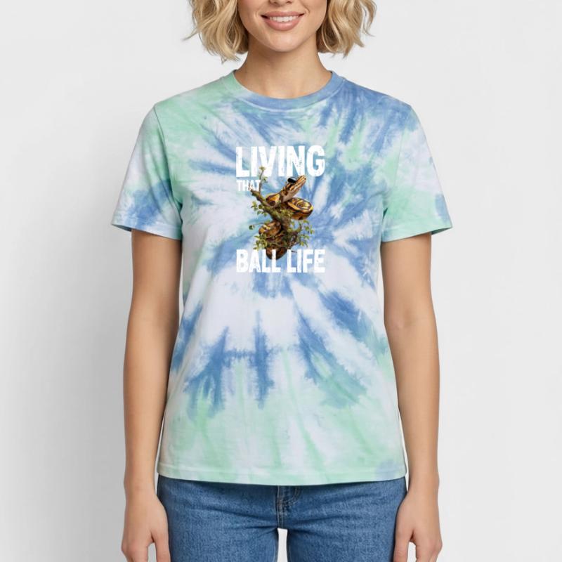 King Python Snakes Lover Terrarium Python Unisex Premium Tie-Dye T-Shirt